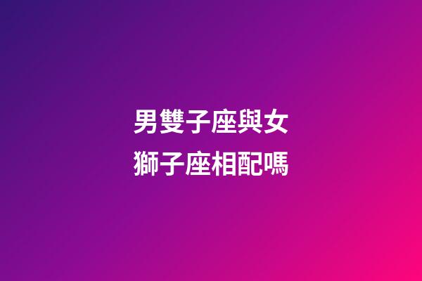 男雙子座與女獅子座相配嗎-第1張-星座運勢-玄機派