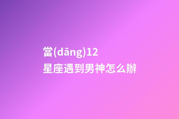 當(dāng)12星座遇到男神怎么辦