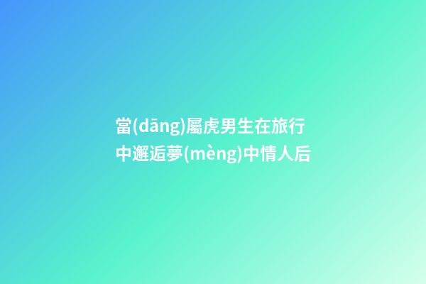 當(dāng)屬虎男生在旅行中邂逅夢(mèng)中情人后