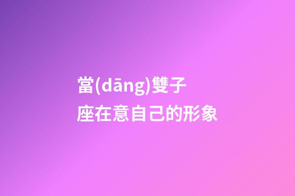 當(dāng)雙子座在意自己的形象-第1張-星座運(yùn)勢-玄機(jī)派