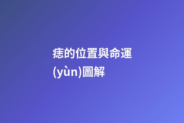 痣的位置與命運(yùn)圖解