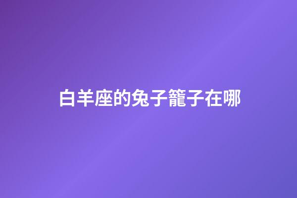 白羊座的兔子籠子在哪-第1張-星座運(yùn)勢-玄機(jī)派