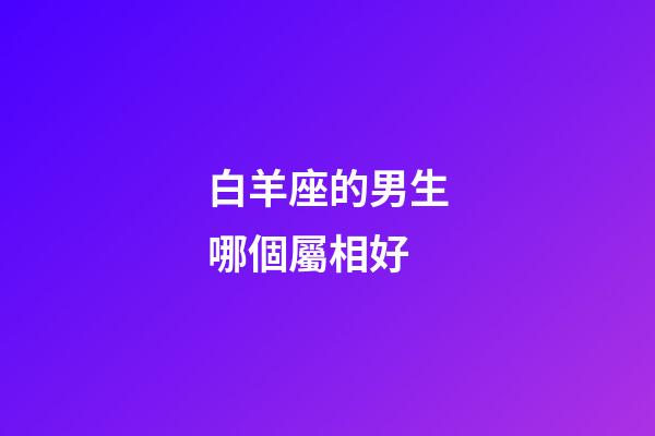 白羊座的男生哪個屬相好-第1張-星座運勢-玄機派
