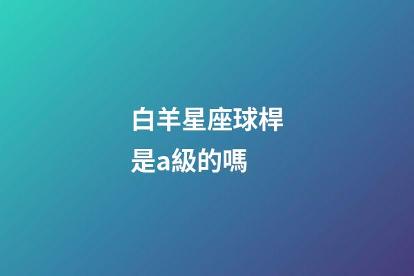 白羊星座球桿是a級的嗎