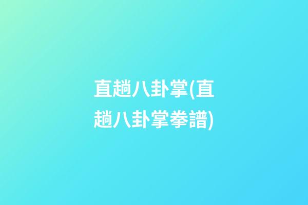 直趟八卦掌(直趟八卦掌拳譜)