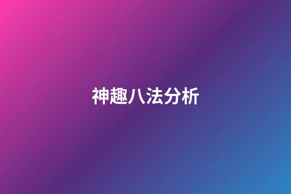 神趣八法分析