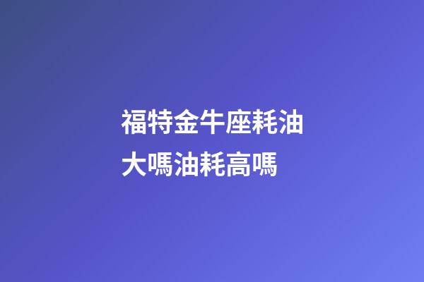 福特金牛座耗油大嗎油耗高嗎-第1張-星座運(yùn)勢(shì)-玄機(jī)派