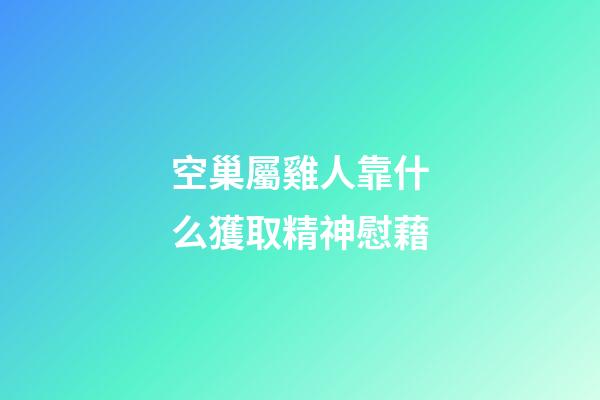 空巢屬雞人靠什么獲取精神慰藉