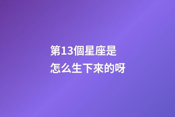 第13個星座是怎么生下來的呀-第1張-星座運勢-玄機派