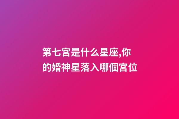 第七宮是什么星座,你的婚神星落入哪個宮位-第1張-觀點-玄機派