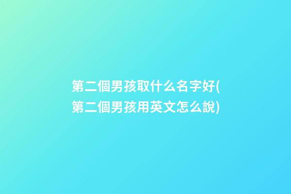 第二個男孩取什么名字好(第二個男孩用英文怎么說)