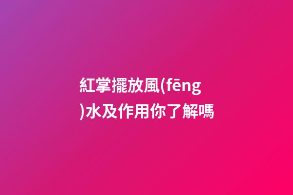 紅掌擺放風(fēng)水及作用你了解嗎