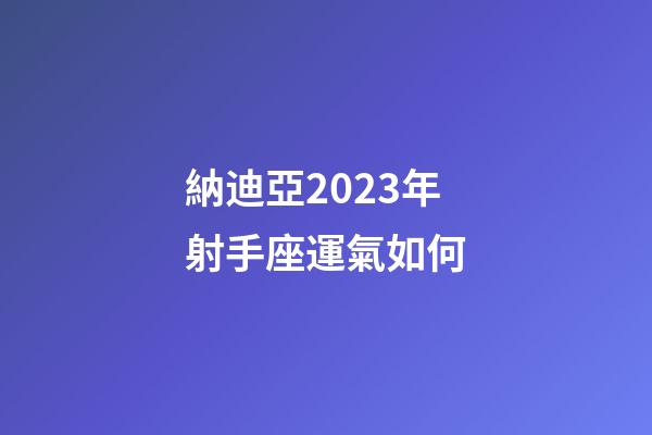 納迪亞2023年射手座運氣如何-第1張-星座運勢-玄機派