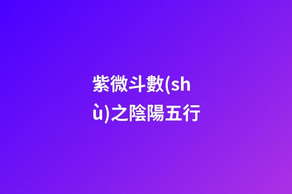 紫微斗數(shù)之陰陽五行
