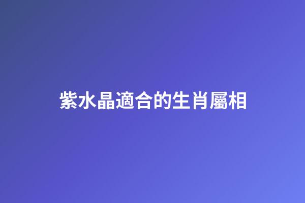 紫水晶適合的生肖屬相