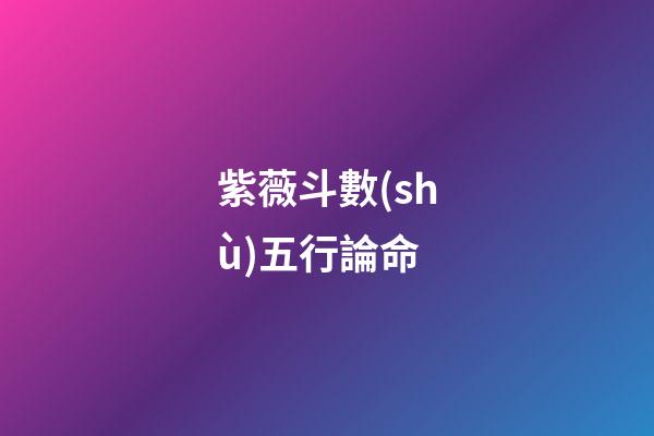 紫薇斗數(shù)五行論命