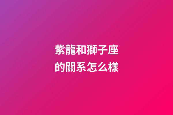 紫龍和獅子座的關系怎么樣-第1張-星座運勢-玄機派