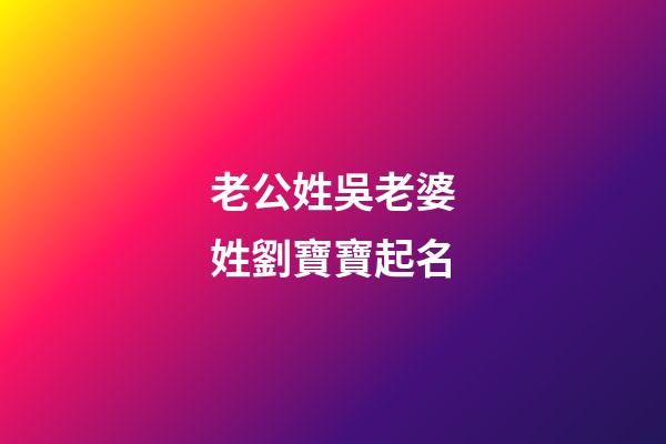 老公姓吳老婆姓劉寶寶起名(老公姓吳老婆姓劉寶寶起名大全)-第1張-寶寶起名-玄機派