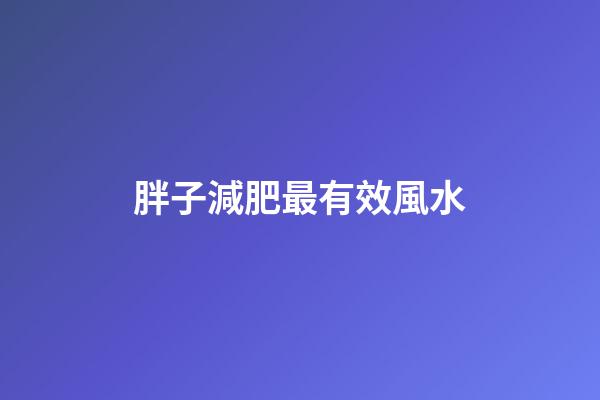 胖子減肥最有效風水