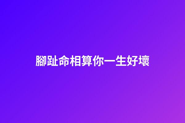 腳趾命相算你一生好壞