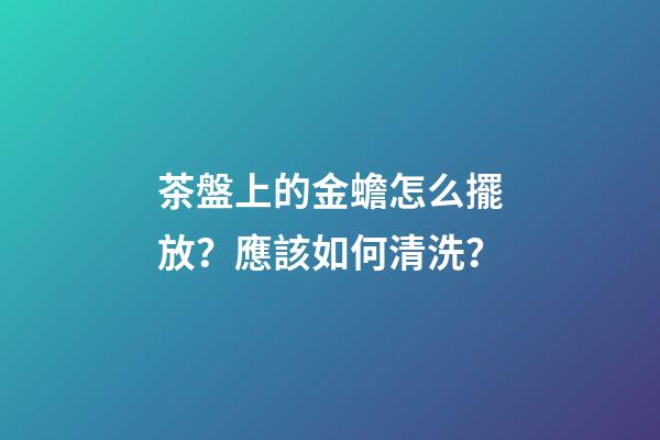 茶盤上的金蟾怎么擺放？應該如何清洗？