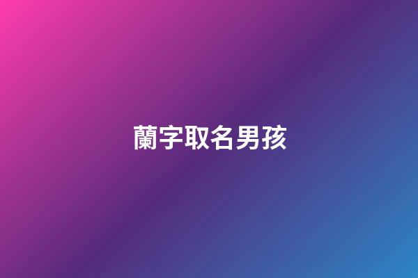 蘭字取名男孩(蘭字取名男孩有寓意)-第1張-男孩起名-玄機派