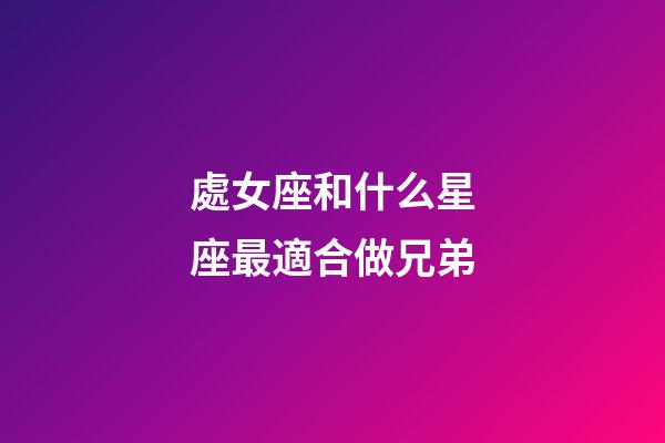 處女座和什么星座最適合做兄弟-第1張-星座運勢-玄機派
