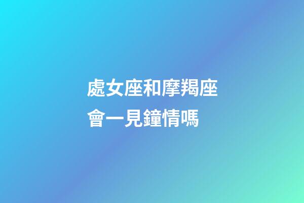 處女座和摩羯座會一見鐘情嗎-第1張-星座運勢-玄機派
