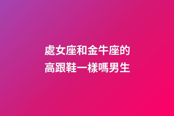 處女座和金牛座的高跟鞋一樣嗎男生-第1張-星座運勢-玄機派