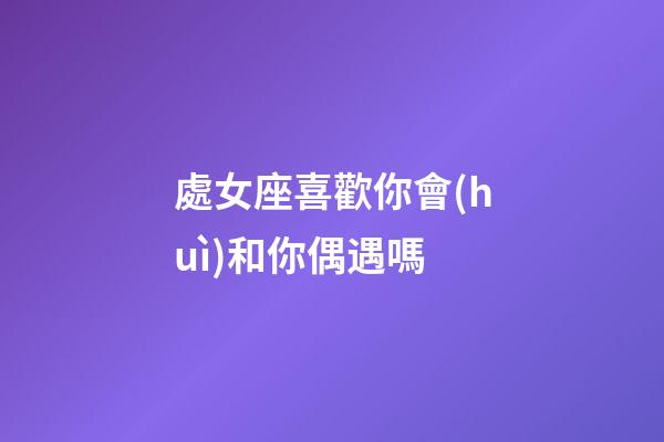 處女座喜歡你會(huì)和你偶遇嗎-第1張-星座運(yùn)勢-玄機(jī)派