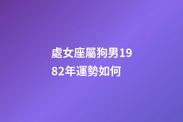 處女座屬狗男1982年運勢如何-第1張-星座運勢-玄機派