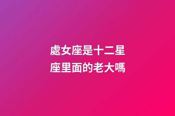處女座是十二星座里面的老大嗎-第1張-星座運勢-玄機派
