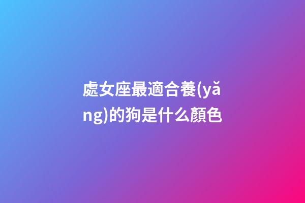 處女座最適合養(yǎng)的狗是什么顏色-第1張-星座運勢-玄機派