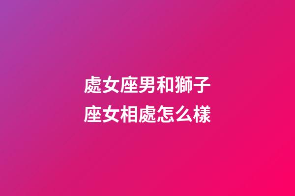 處女座男和獅子座女相處怎么樣-第1張-星座運勢-玄機派
