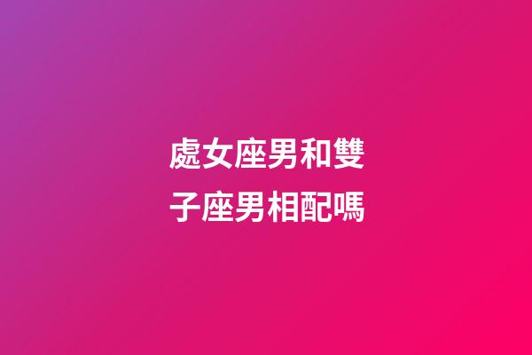 處女座男和雙子座男相配嗎-第1張-星座運(yùn)勢-玄機(jī)派