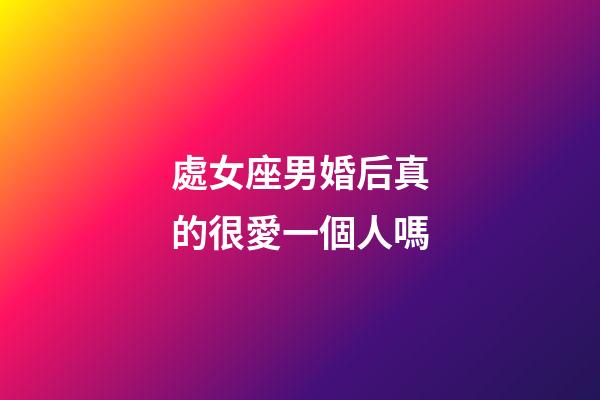 處女座男婚后真的很愛一個人嗎-第1張-星座運勢-玄機派