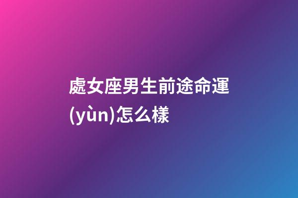處女座男生前途命運(yùn)怎么樣-第1張-星座運(yùn)勢(shì)-玄機(jī)派