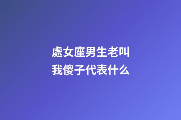 處女座男生老叫我傻子代表什么-第1張-星座運(yùn)勢(shì)-玄機(jī)派