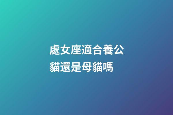處女座適合養公貓還是母貓嗎