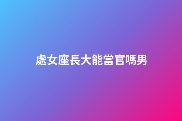 處女座長大能當官嗎男-第1張-星座運勢-玄機派