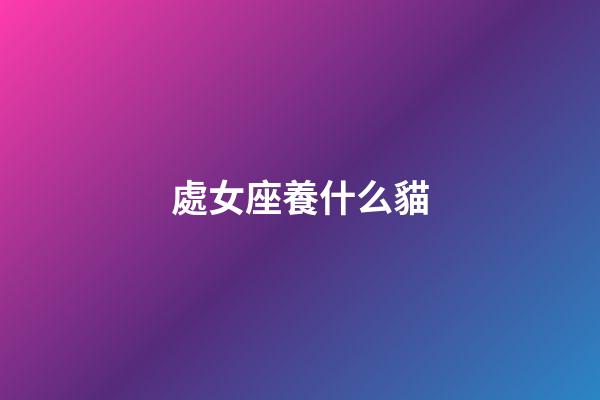 處女座養什么貓