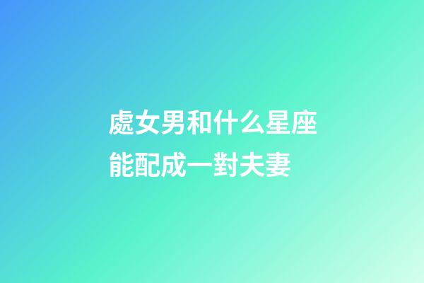 處女男和什么星座能配成一對夫妻-第1張-星座運(yùn)勢-玄機(jī)派
