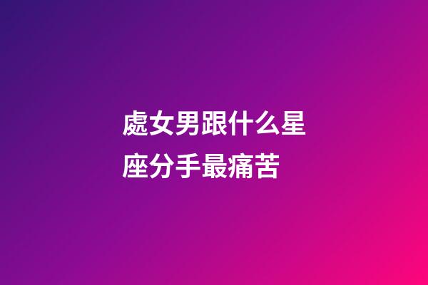 處女男跟什么星座分手最痛苦-第1張-星座運勢-玄機派