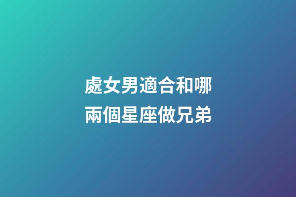 處女男適合和哪兩個星座做兄弟-第1張-星座運勢-玄機派