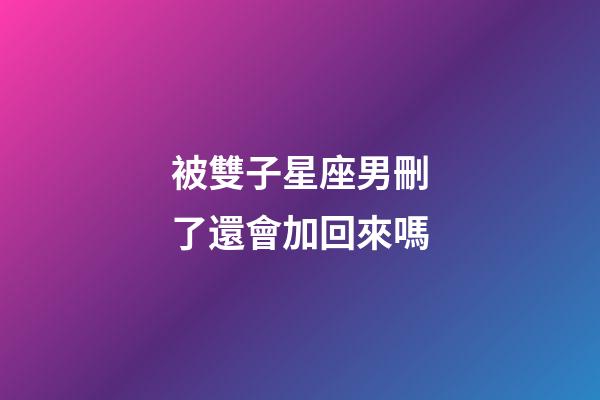被雙子星座男刪了還會加回來嗎-第1張-星座運勢-玄機派
