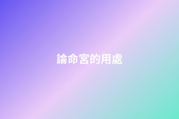 論命宮的用處