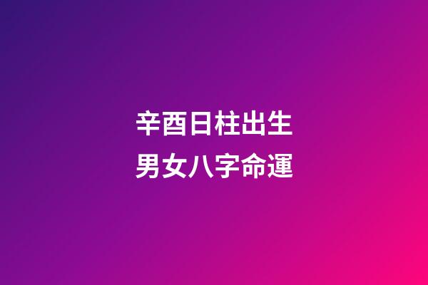 辛酉日柱出生男女八字命運