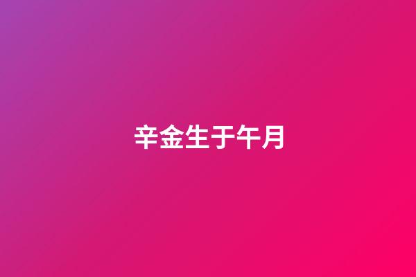 辛金生于午月