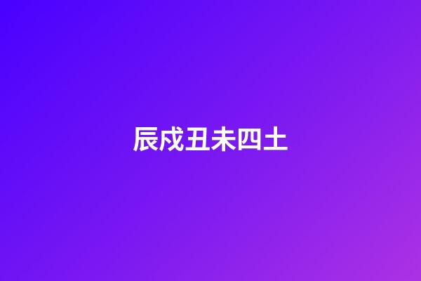 辰戍丑未四土