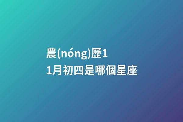 農(nóng)歷11月初四是哪個星座-第1張-星座運勢-玄機派